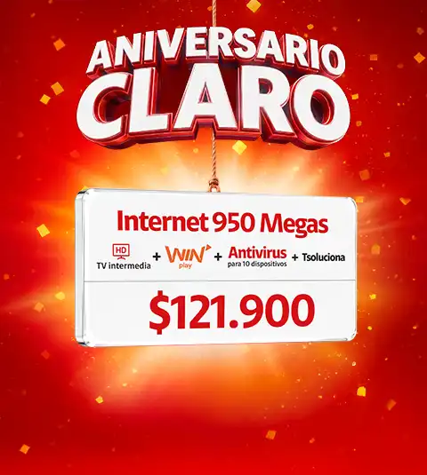 Claro empresas 950MB con 20% desceunto por 2 meses