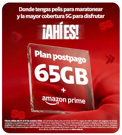 Plan Postpago 65GB + Amazon incluido
