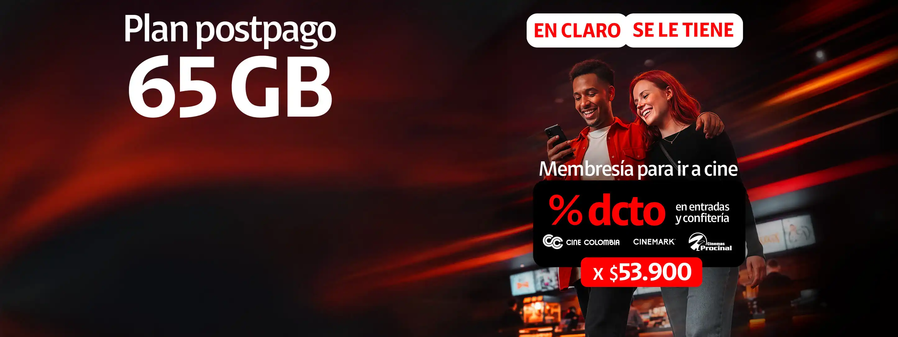 Plan Postpago + Membresía para ir a cine
