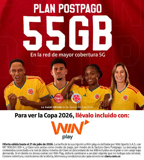 Plan Postpago 55GB + WIN Play incluido