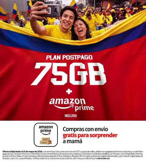 Plan Postpago 75GB + Amazon Prime incluido