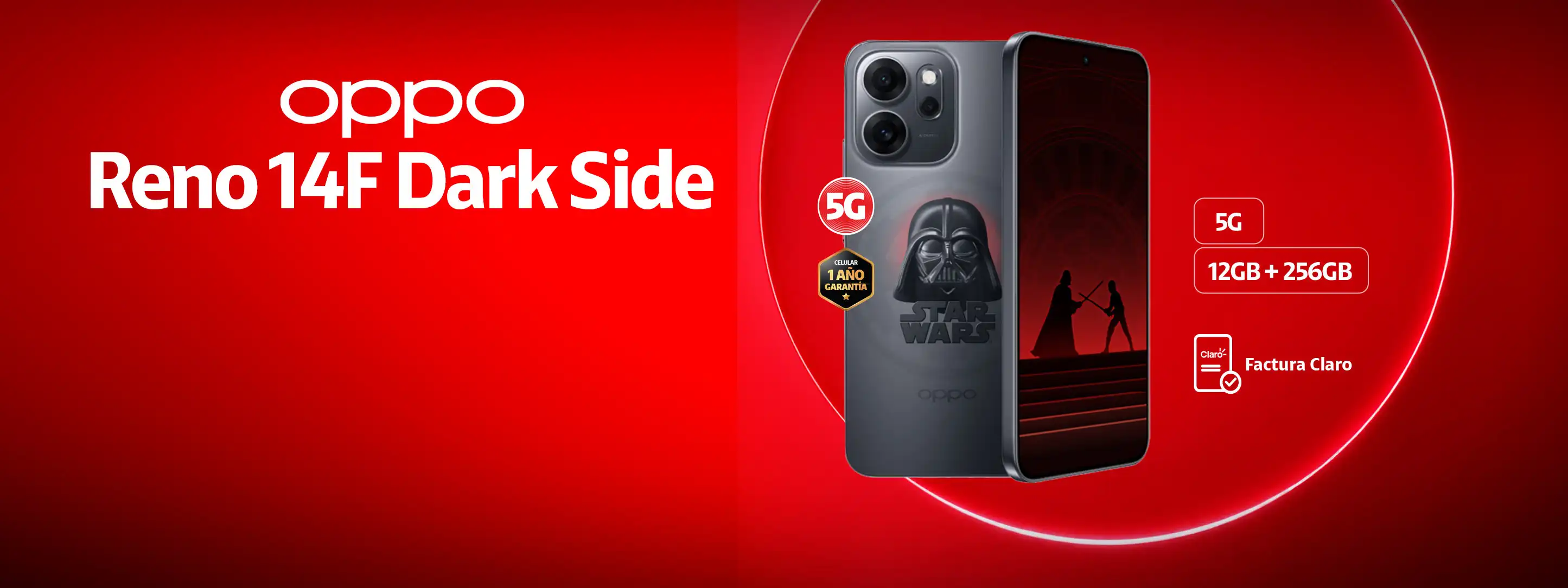 OPPO Reno 14F Dark Side 256GB 5G