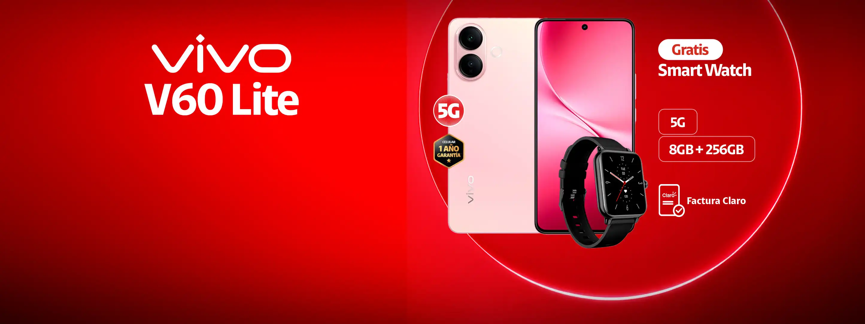 VIVO V60 Lite 256GB 5G + Smart Watch