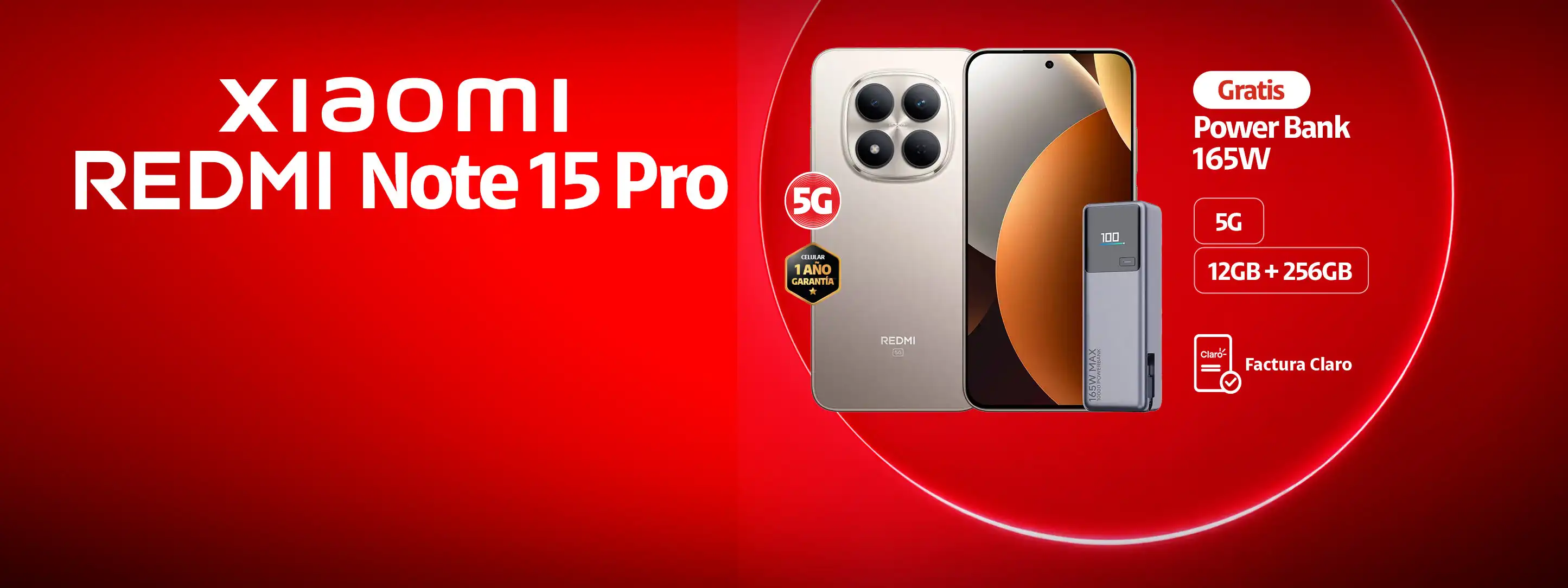 Xiaomi REDMI Note 15 Pro 512GB 5G + Power Bank 165W