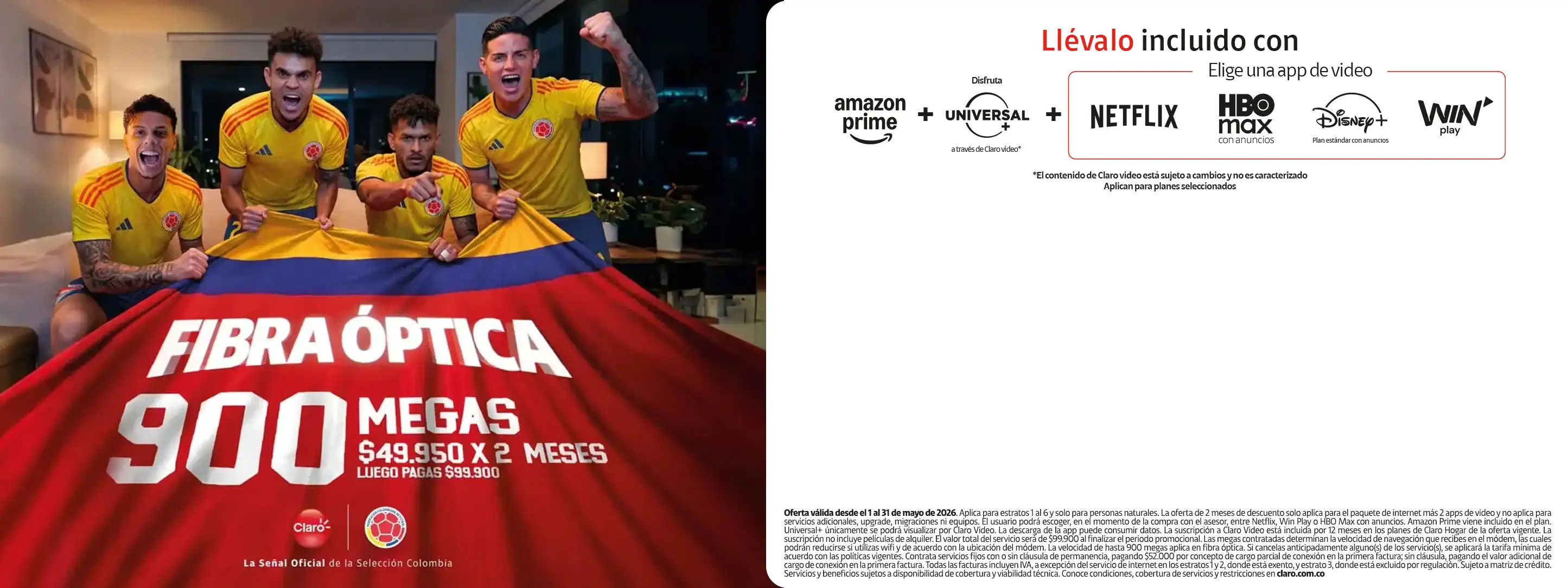 Fibra óptica 900 MB