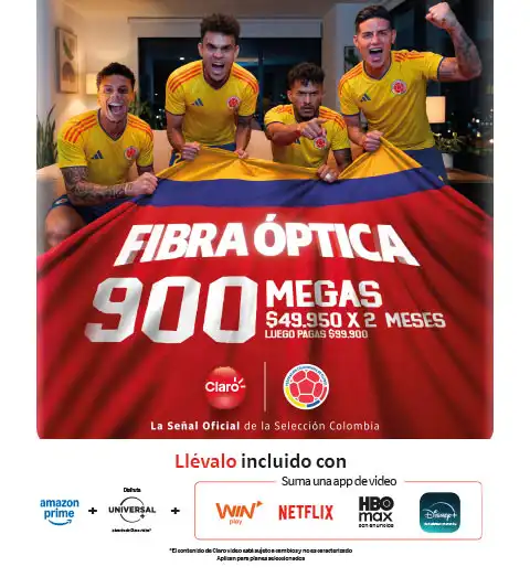 Fibra óptica 900MB $49550 x2 meses